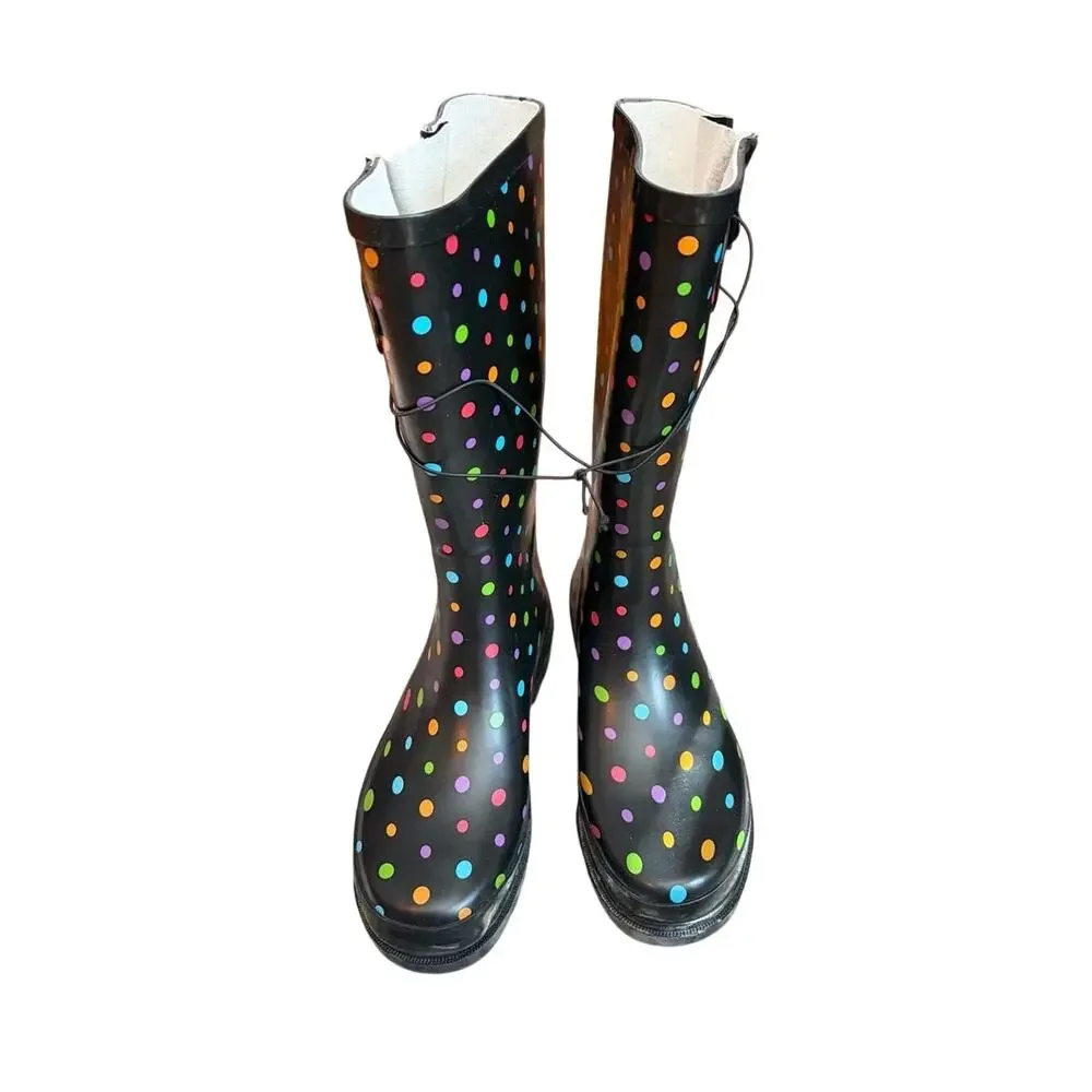 Western Chief Women's Ditsy Dots Multi-Color Polka Dot Rain Boots